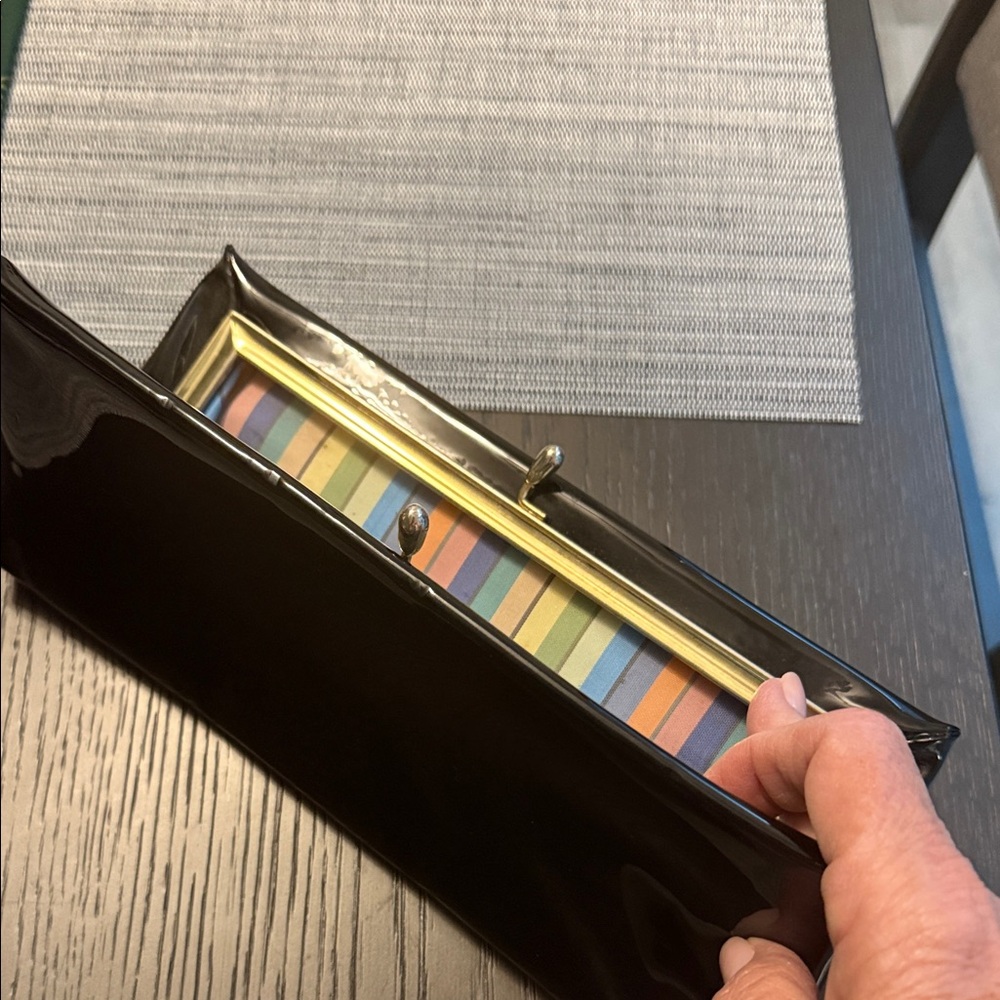 Black Patent Leather Clutch